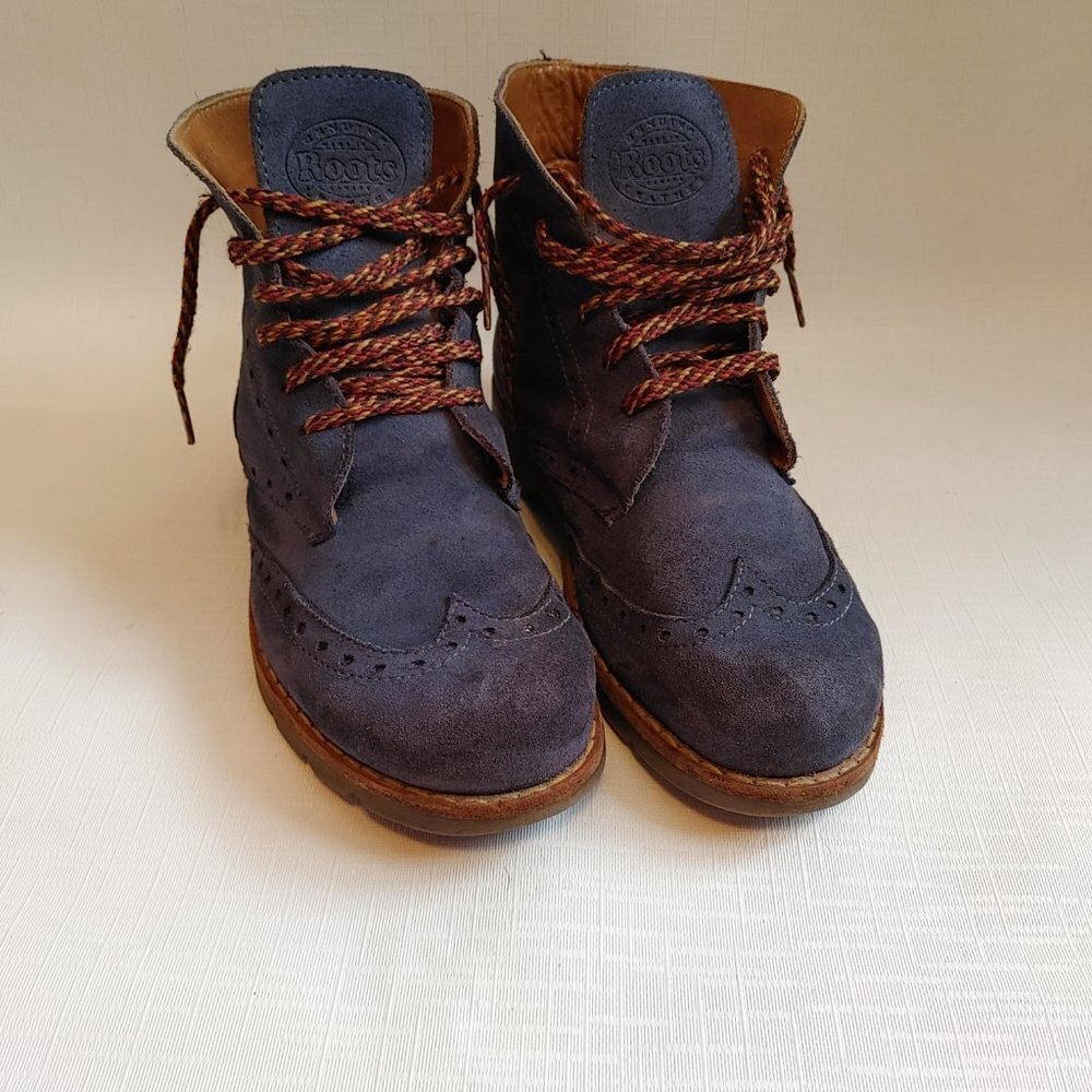 BEAUTIFUL ROOTS Blue Suede Shoes Size 6.5 Women's